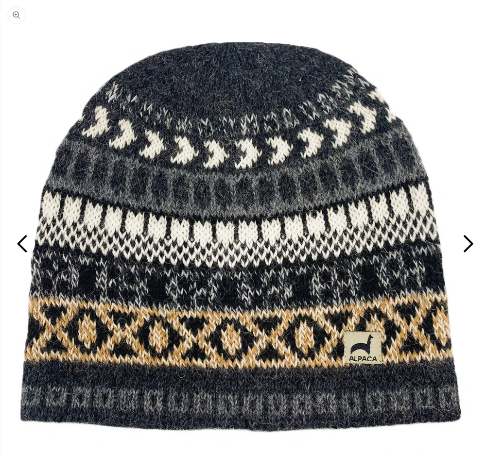 Peruvian Natural Alpaca Cap Beanie Hat