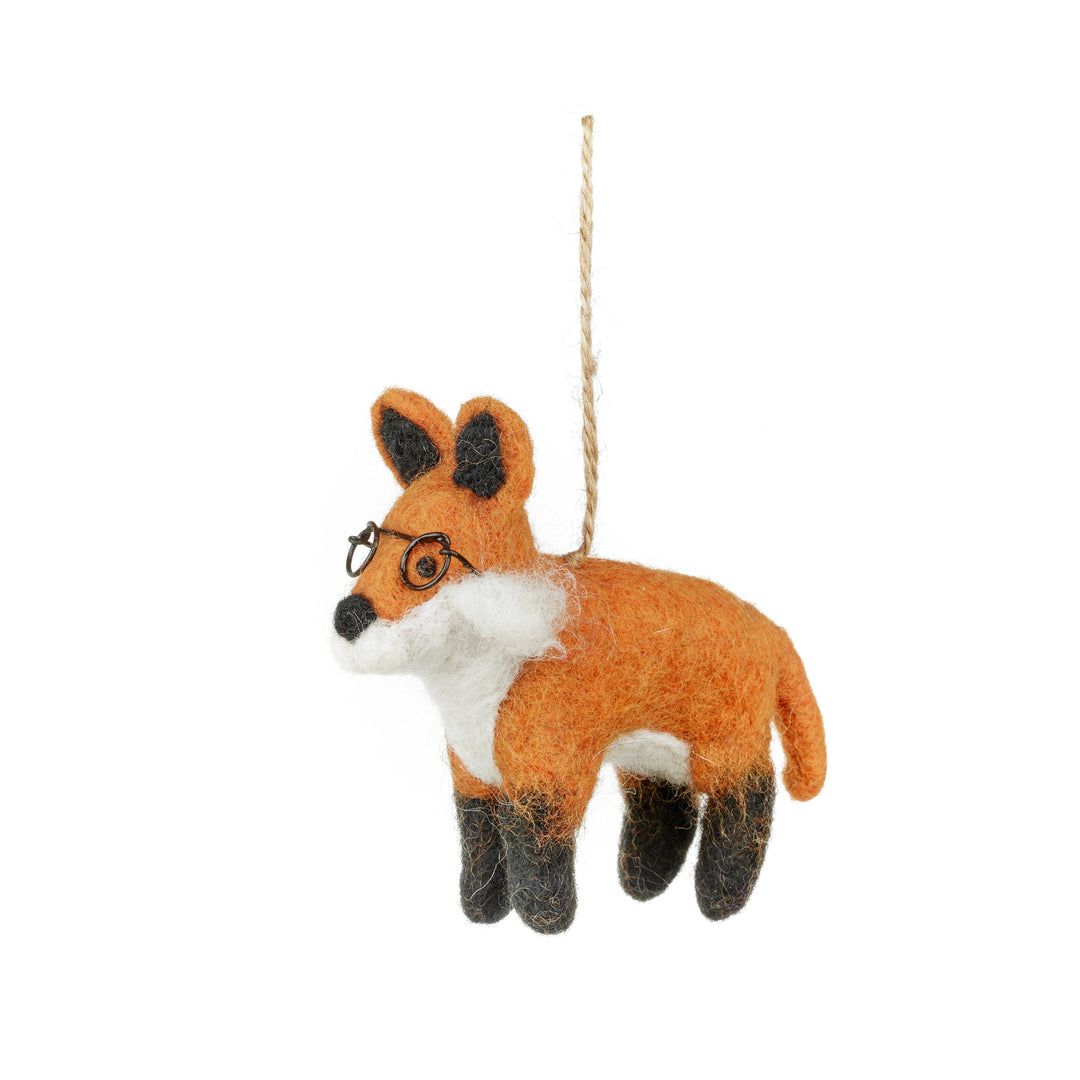 Handmade Felt Lennox the Fox Woodland Hanging Decoration
