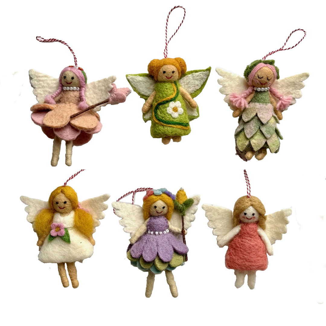 Pastel Fairy Angel Ornament — Hand-Felted