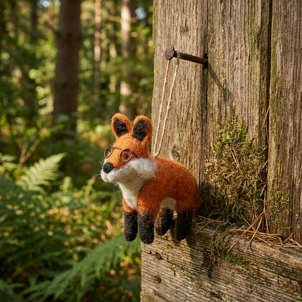Handmade Felt Lennox the Fox Woodland Hanging Decoration