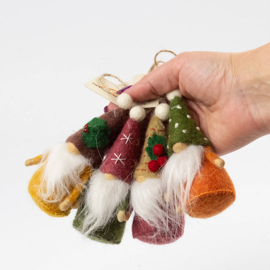 Gnome Ornaments — Hand-Felted Christmas Décor