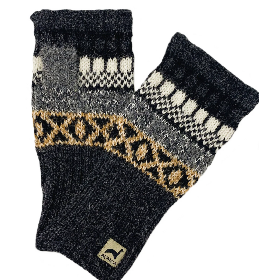 Peruvian Natural Gauntlet - Charcoal or Camel