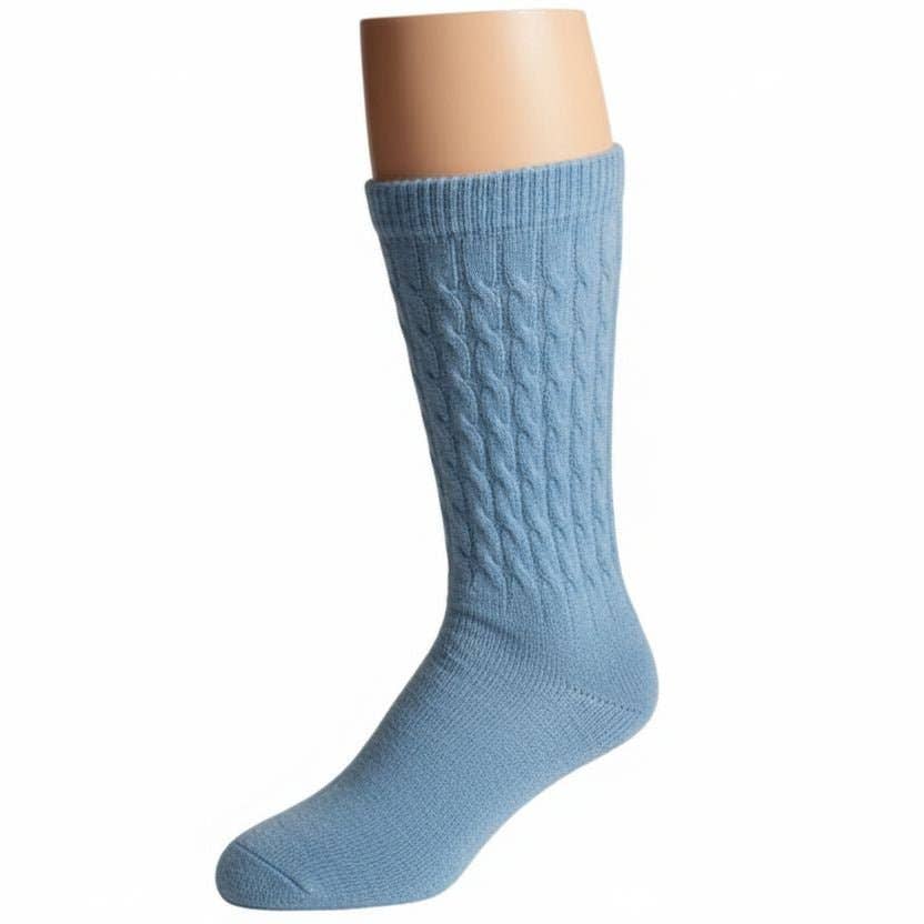 Soft Touch non-binding alpaca socks in medium grey — view 12