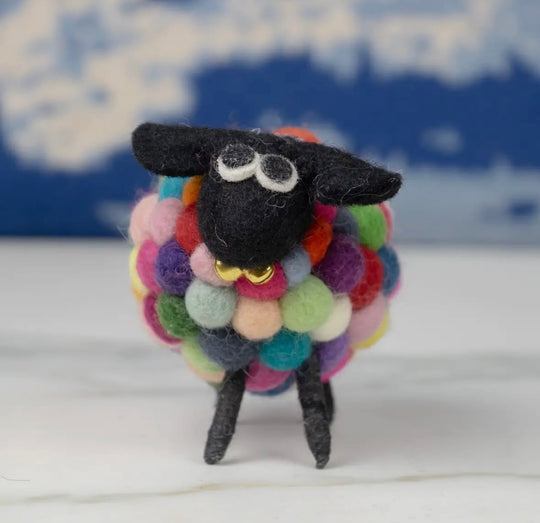 Felt Sheep Rainbow Wool Ball (Choose Color)