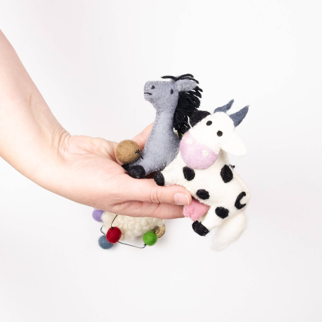 Farm Animal Garland — Hand-Felted Wall Décor