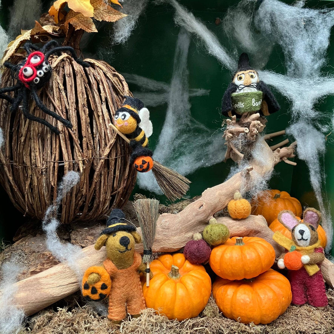 Handmade Felt Bee-Witched Hanging Halloween Decoration