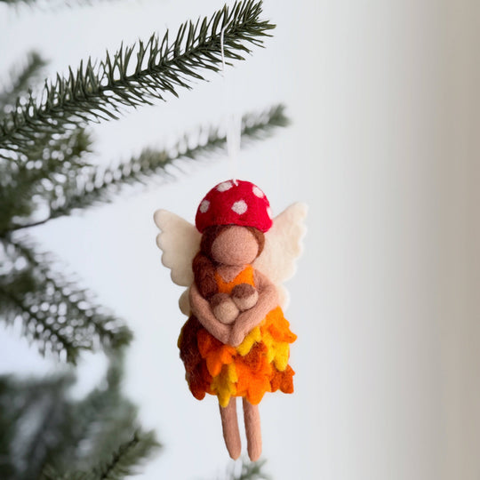Seasonal Fairy Angel Ornament — Hand-Felted | Choose Your Season