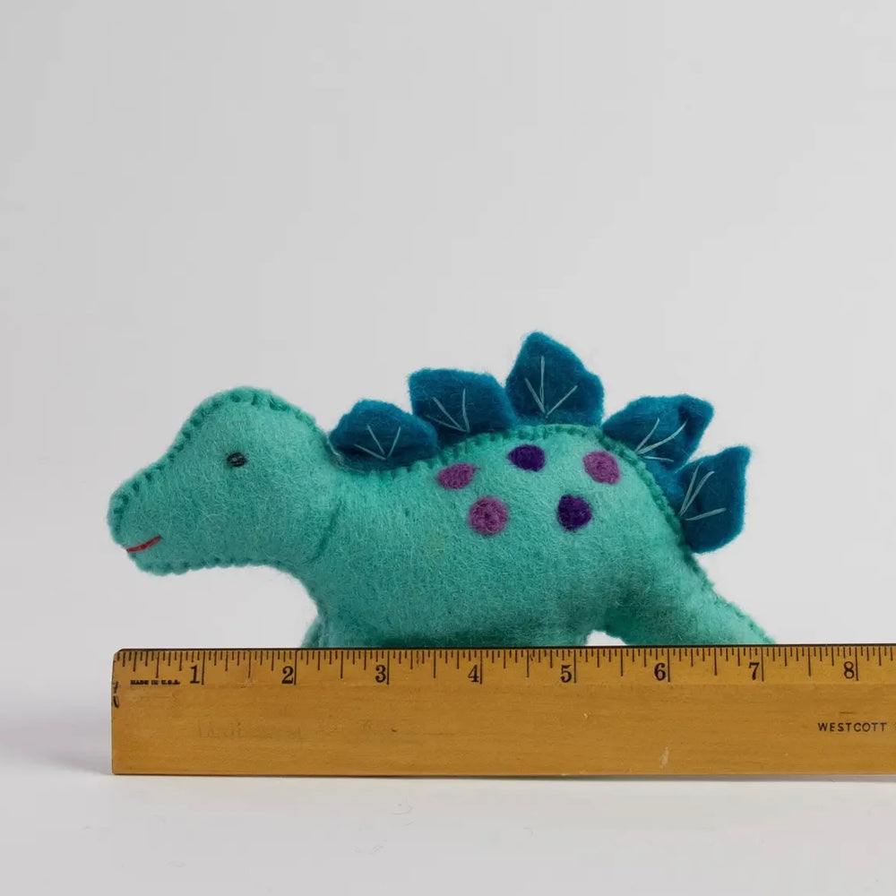 Baby Blue Stegosaurus Toy Wool Felt