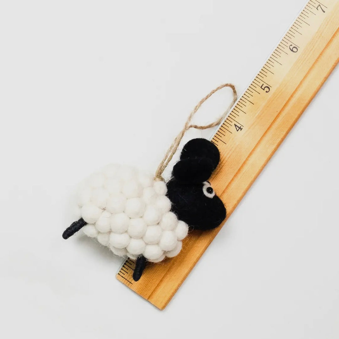 Buttons the Sheep – Hand-Felted Ornament
