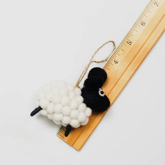 Buttons the Sheep – Hand-Felted Ornament