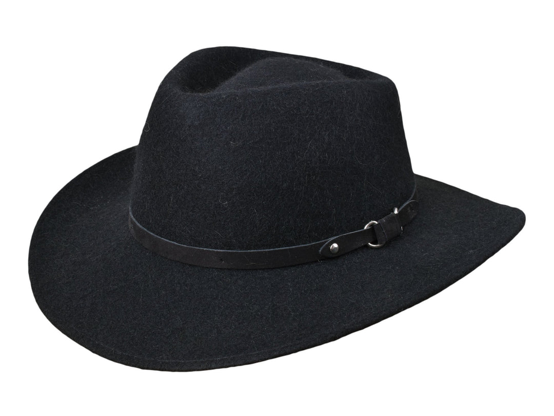 Black Melbourne alpaca felt hat