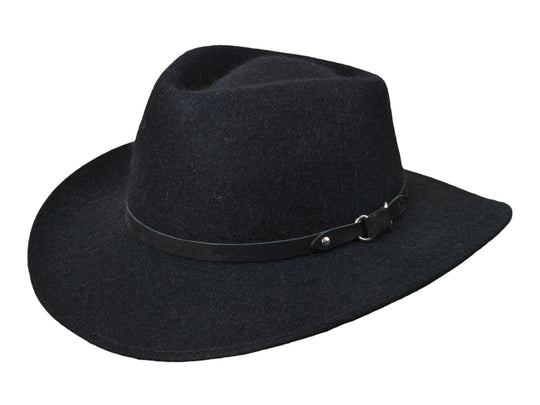 Black Melbourne alpaca felt hat