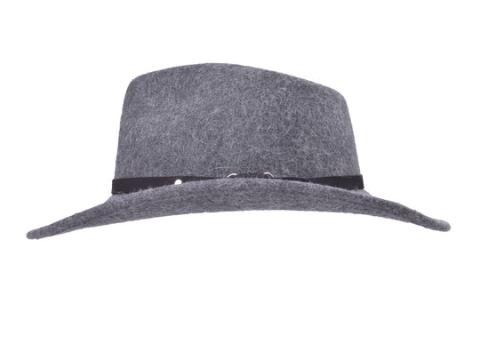 Grey melange Melbourne alpaca felt hat
