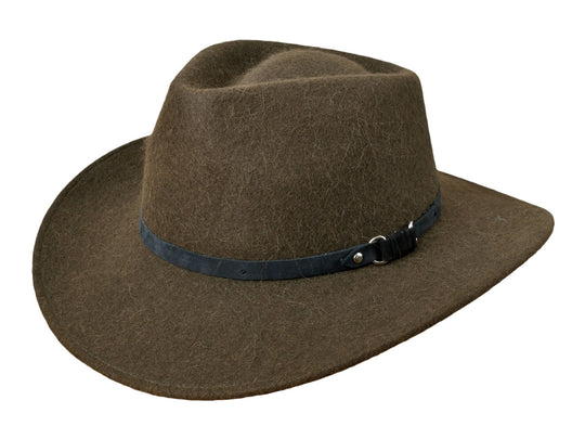 Moss green Melbourne alpaca felt hat
