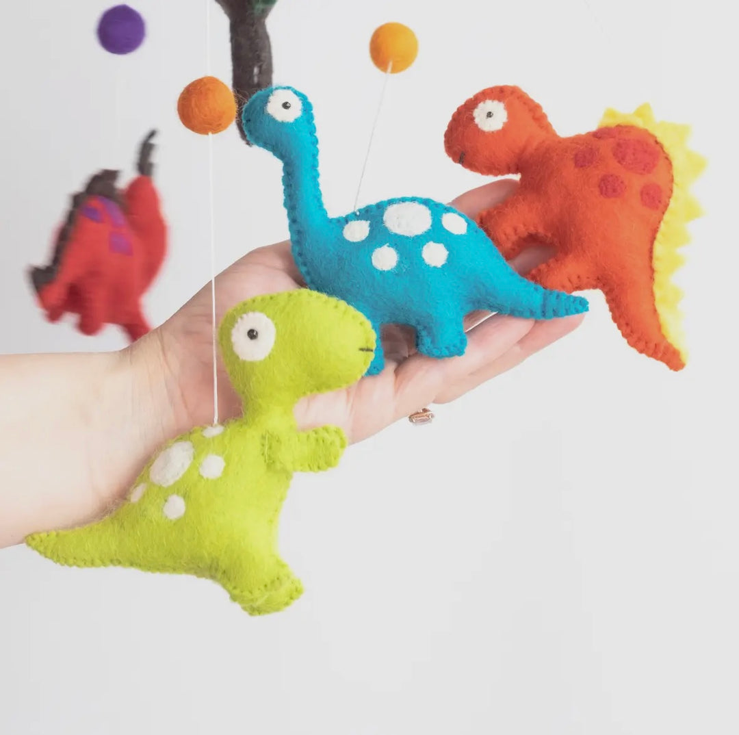 Dinosaur Wool Baby Mobile – Roarsome Nursery Decor