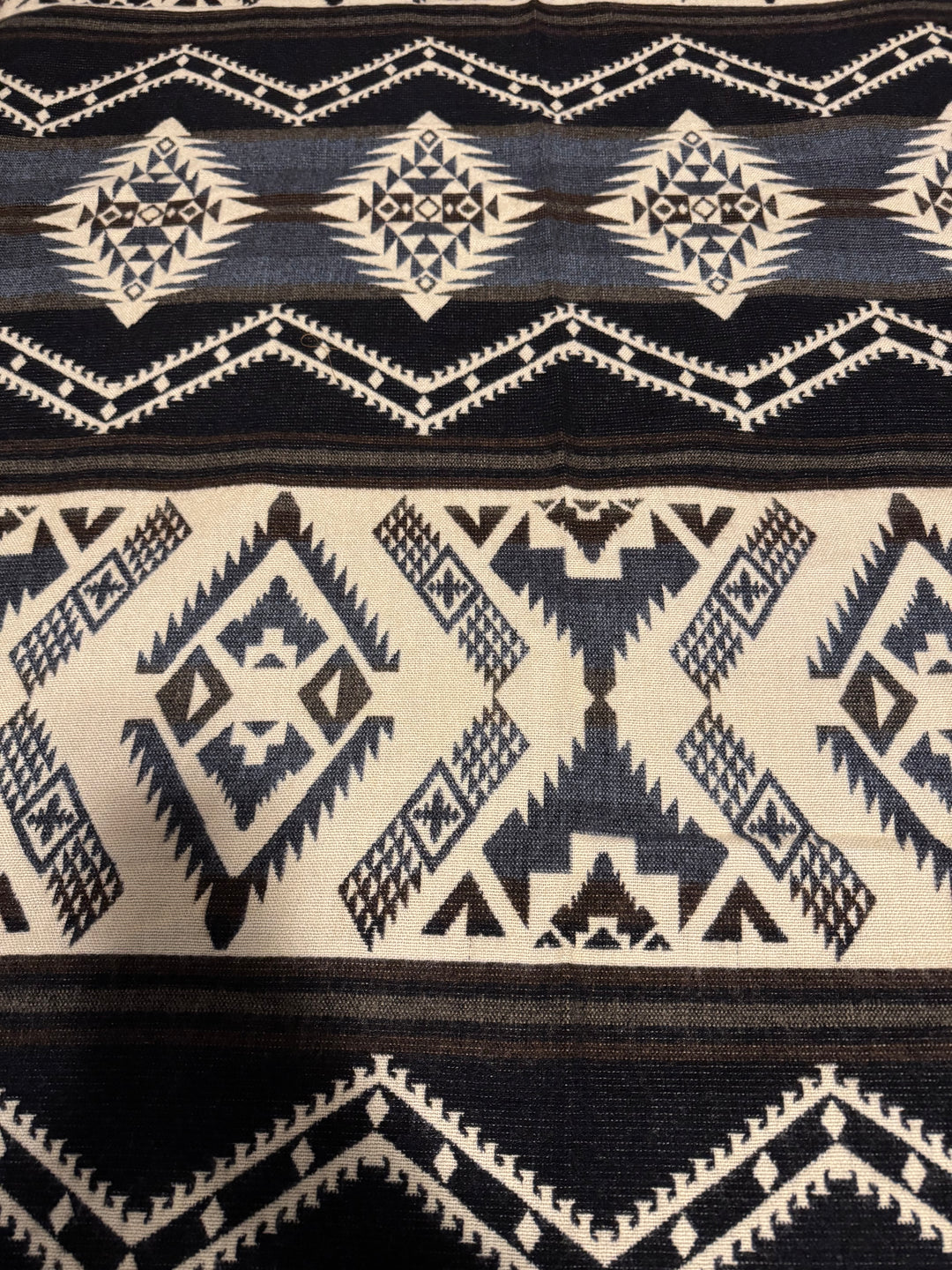 Close-up of the Cuzco Stone Alpaca Wool Blanket showing its soft alpaca fibers and intricate weave.
