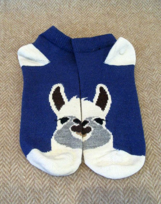 Alpaca Face Ankle Socks