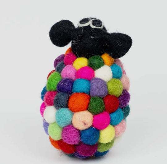 Felt Sheep Rainbow Wool Ball (Choose Color)