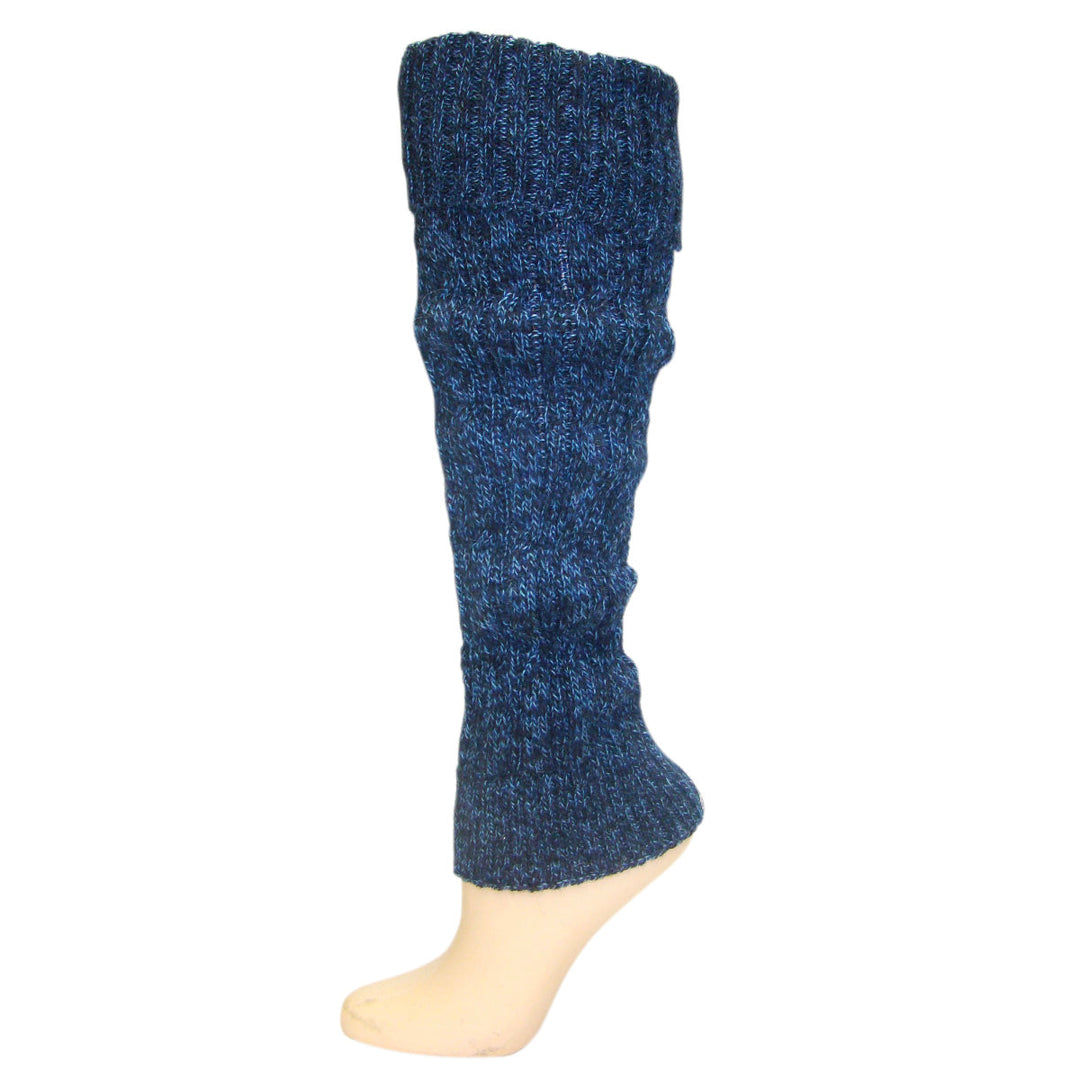 Blue melange alpaca blend leg and arm warmers