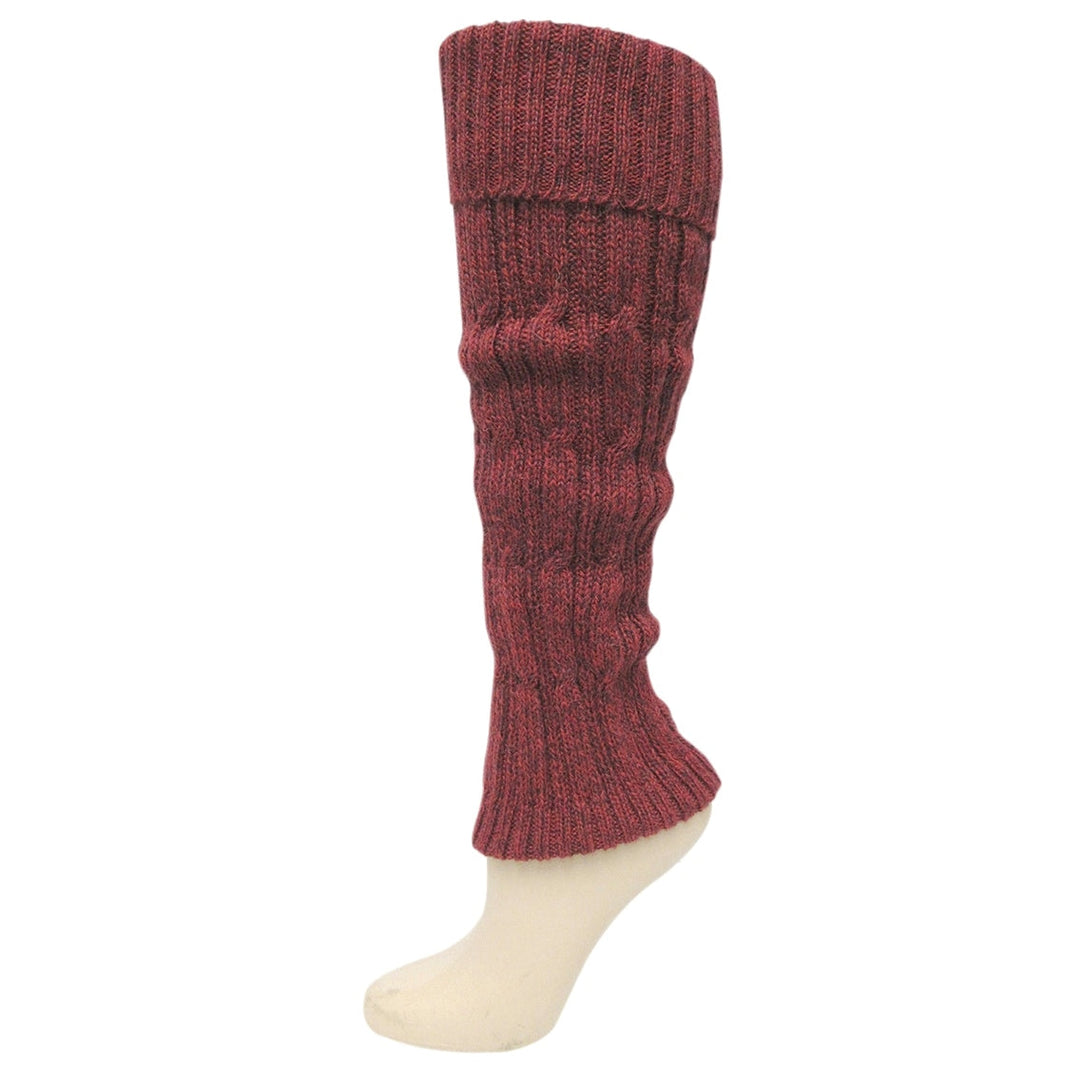 Burgundy melange alpaca blend leg and arm warmers