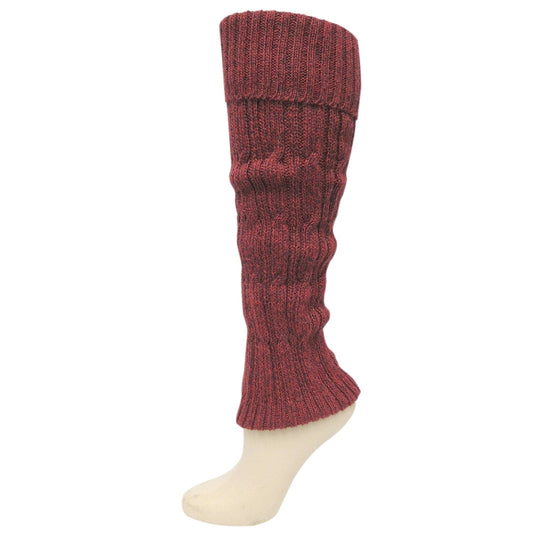 Burgundy melange alpaca blend leg and arm warmers