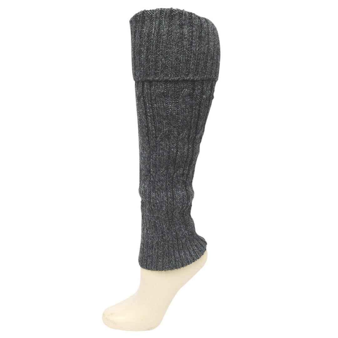 Gray melange alpaca blend leg and arm warmers