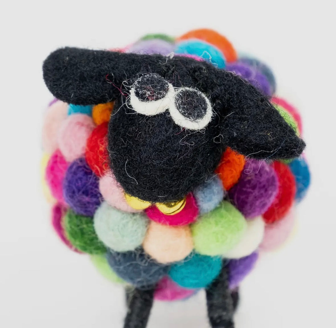 Felt Sheep Rainbow Wool Ball (Choose Color)