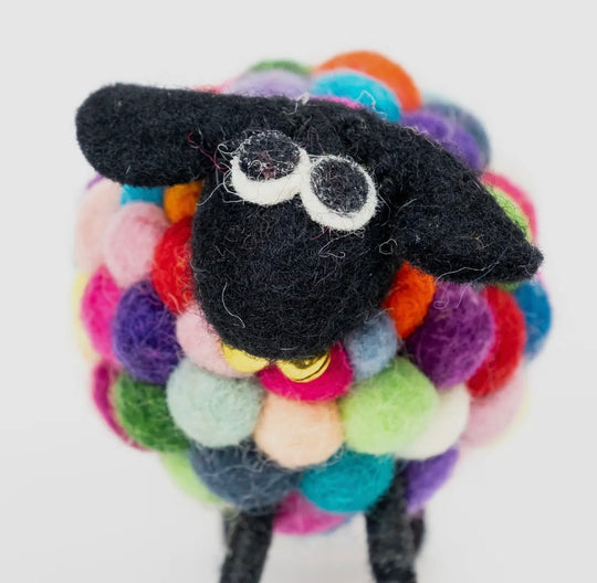 Felt Sheep Rainbow Wool Ball (Choose Color)