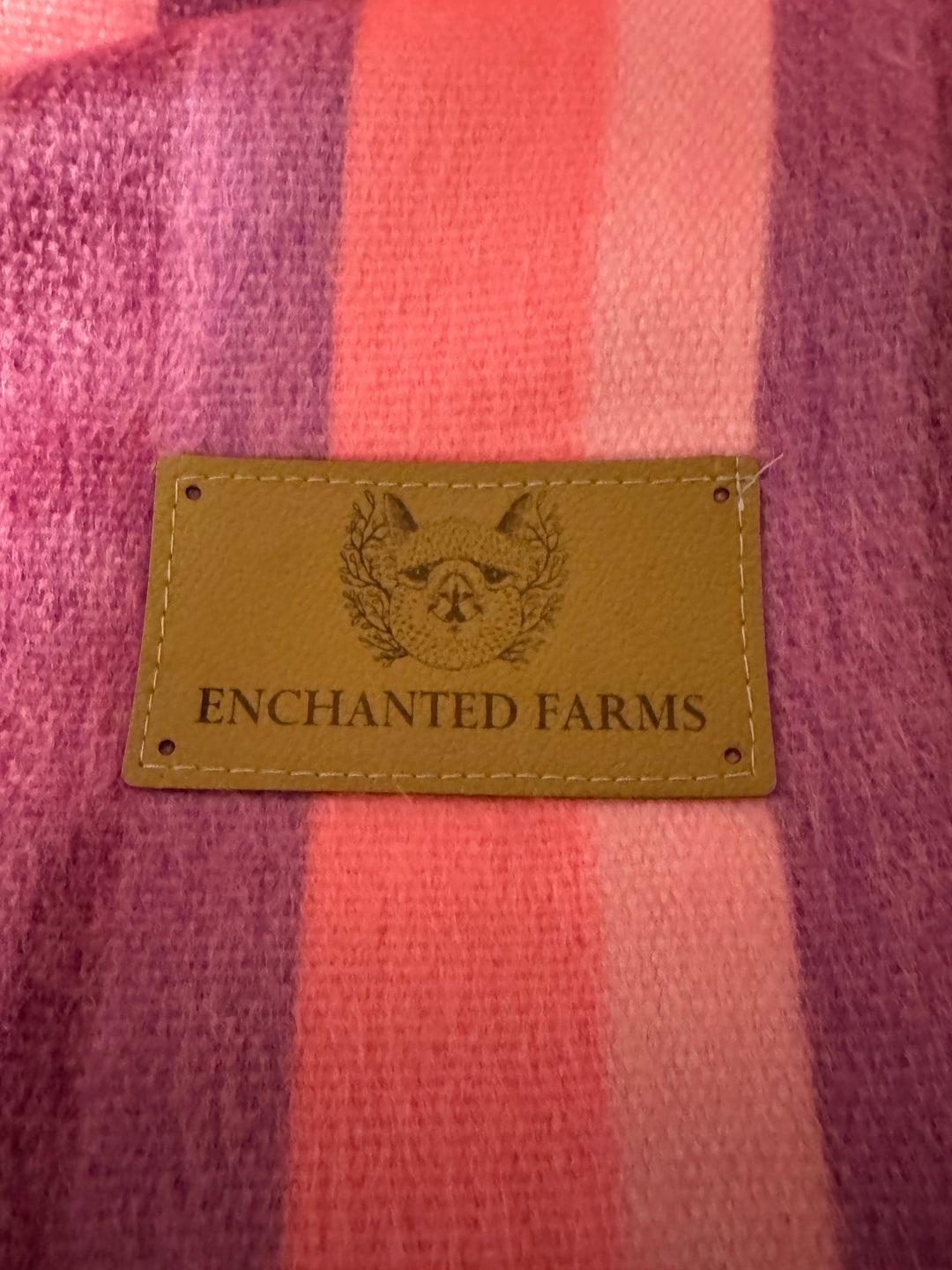 Cotton Candy Blanket - Striped - Brushed Alpaca Blanket