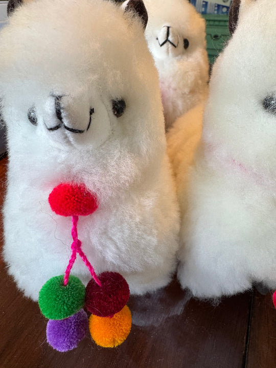 Premium medium alpaca stuffie handmade from real alpaca fur