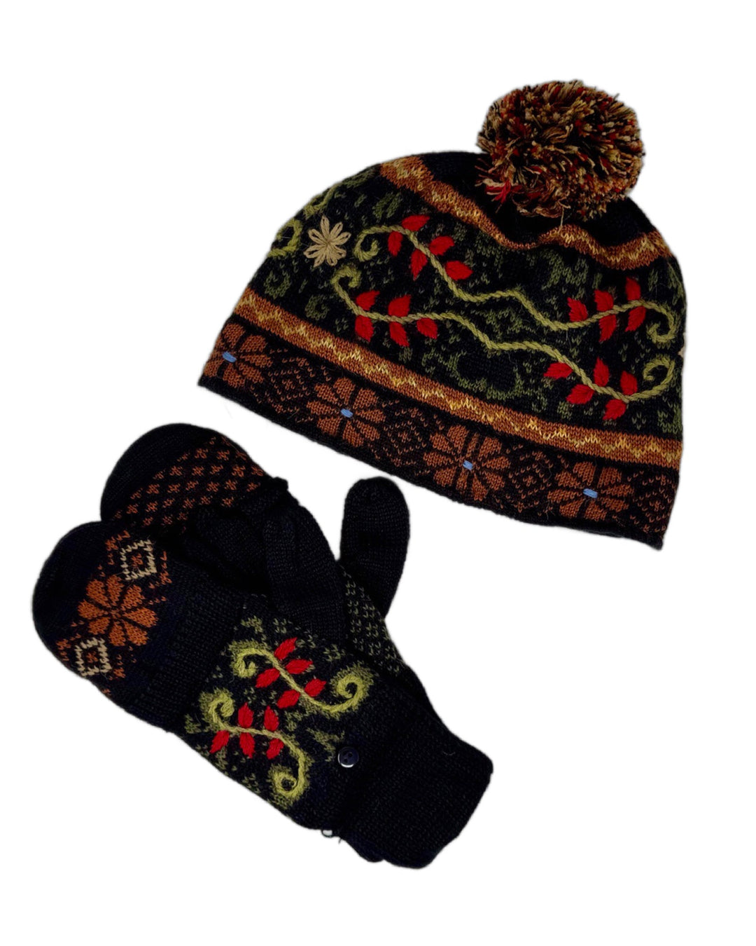 Mariana alpaca glittens in Amber — second view