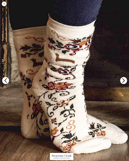 Prairie Socks in Ivory
