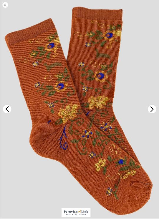 Prairie Socks in Clementine