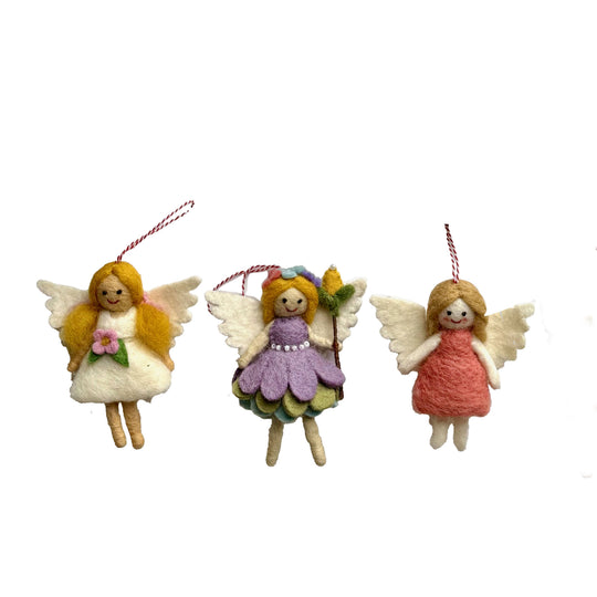 Pastel Fairy Angel Ornament — Hand-Felted