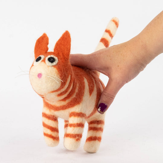 Marmalade the Orange Tabby — Hand-Felted Cat