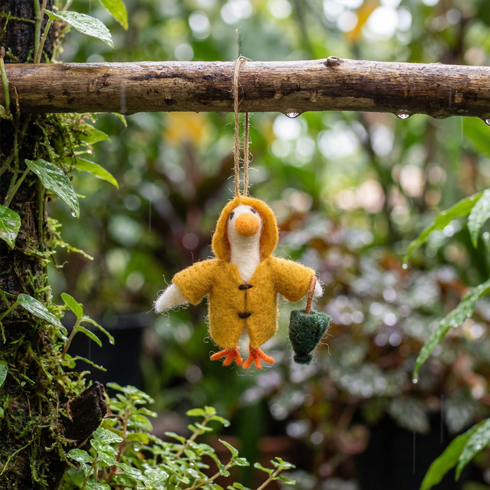 Handmade Felt Puddles the Goose Hanging Decoration