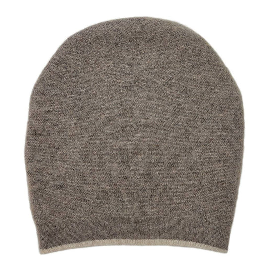 Coffee + Cream Reversible Cashmere Beanie