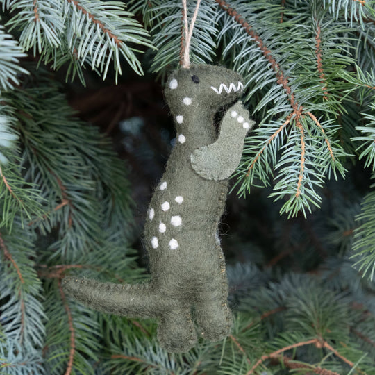 Dinosaur Ornaments — Hand-Felted