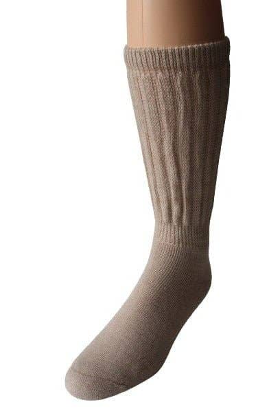 Soft Touch non-binding alpaca socks in medium grey — view 4