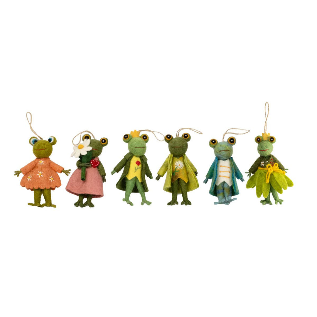 Dapper Frog Felt Ornament