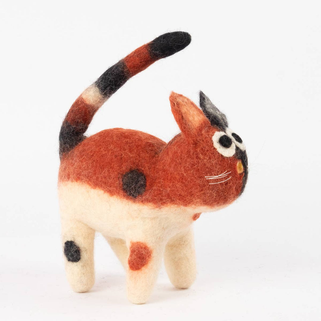 Patches the Calico — Hand-Felted Cat