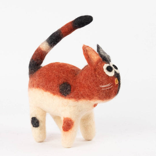 Patches the Calico — Hand-Felted Cat