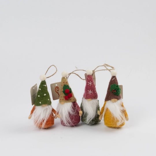 Gnome Ornaments — Hand-Felted Christmas Décor