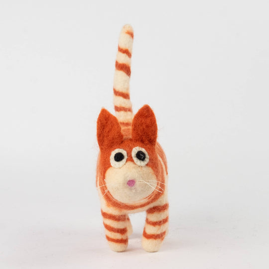 Marmalade the Orange Tabby — Hand-Felted Cat