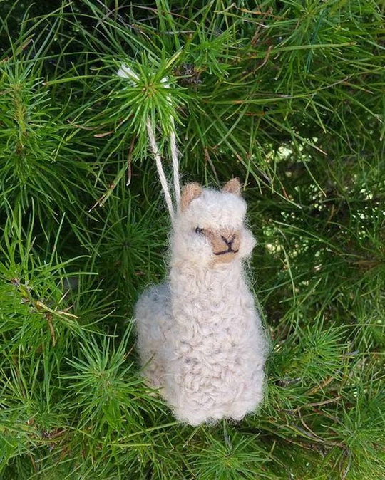 Hand-sculpted baby alpaca Alpacadorable ornament, 3 inches tall — view 13