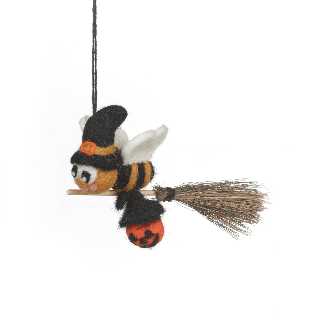 Handmade Felt Bee-Witched Hanging Halloween Decoration