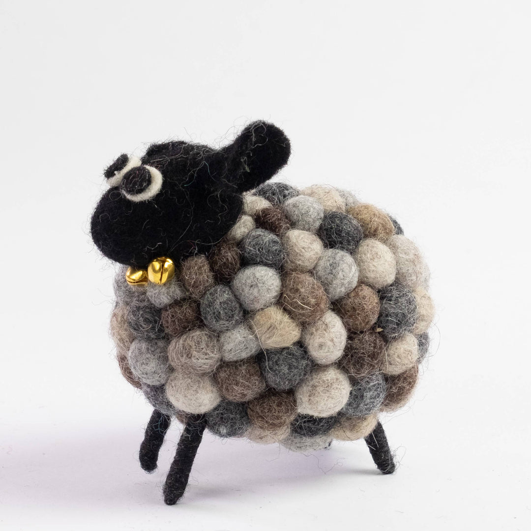 Terra the Gray Pom-Pom Sheep