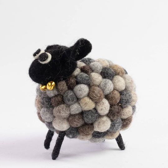 Terra the Gray Pom-Pom Sheep