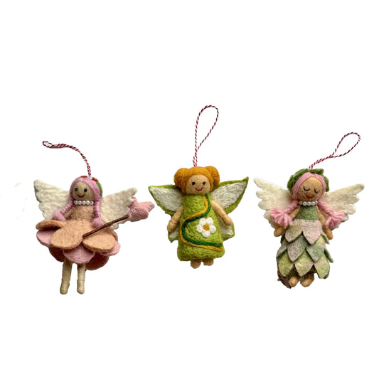Pastel Fairy Angel Ornament — Hand-Felted