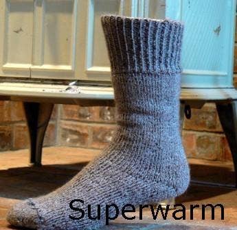Superwarm heavyweight alpaca socks in cocoa brown — view 7